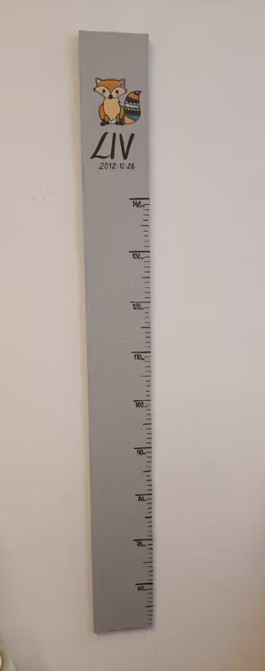 Handmålad &Handtextad mätsticka