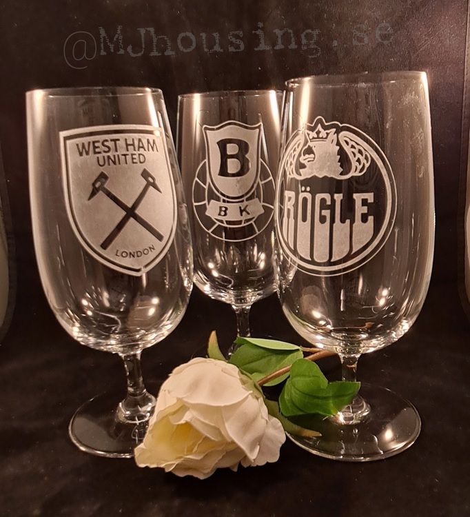 Graverat Ölglas L O G G A
