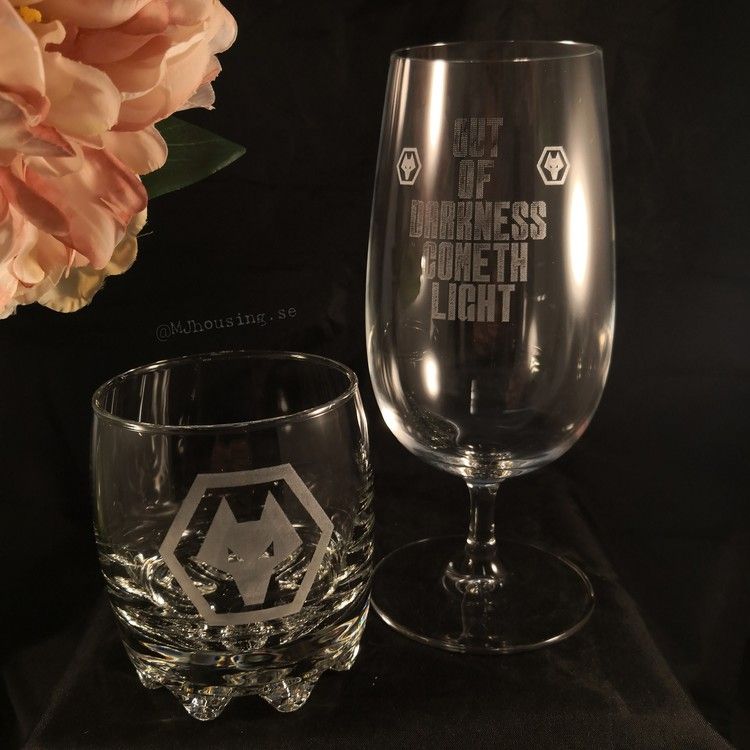 Graverat Ölglas L O G G A
