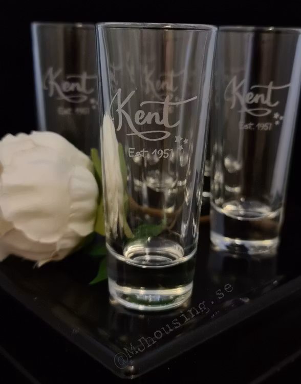 Graverat Snapsglas