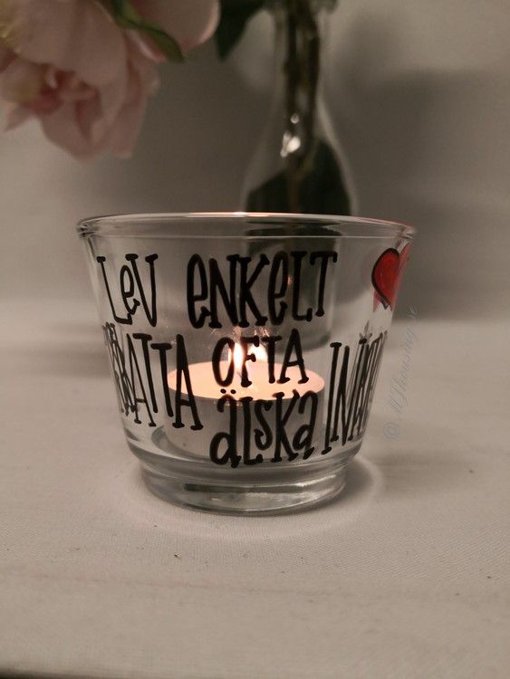 Handtextad Ljuskopp