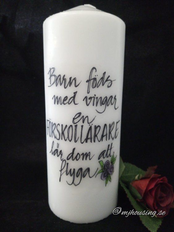 Handtextat ljus