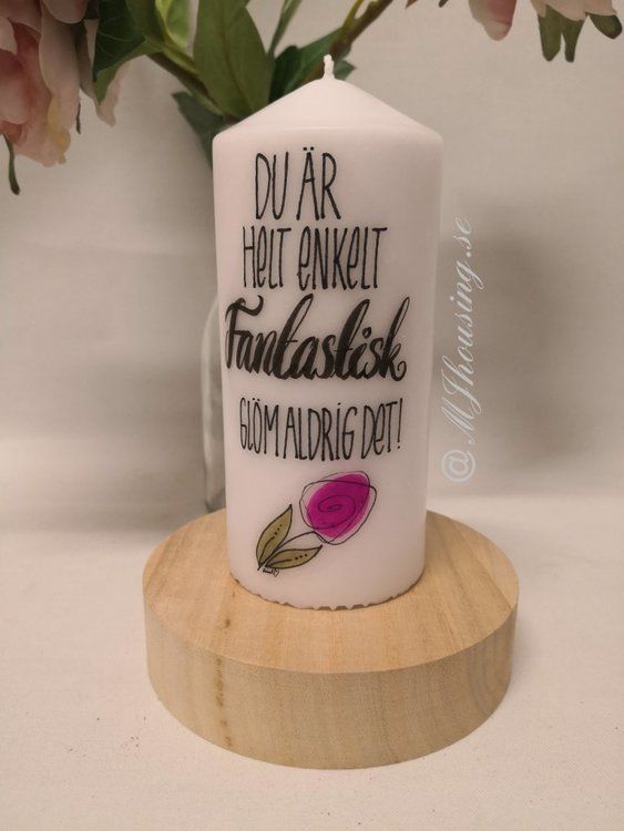 Handtextat ljus