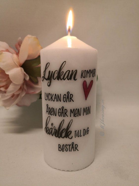 Handtextat ljus