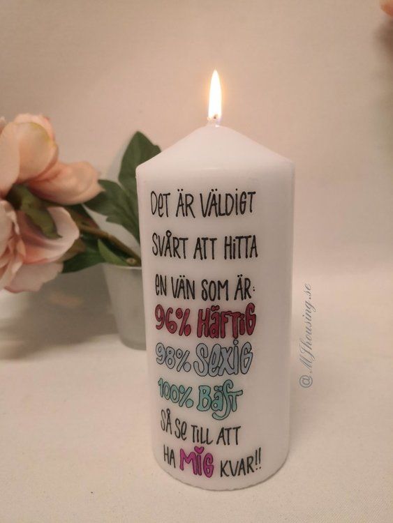 Handtextat ljus