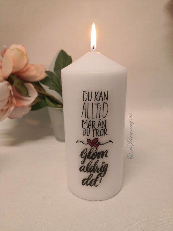 Handtextat ljus