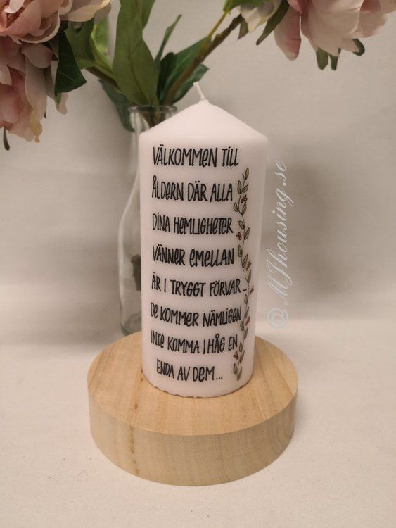 Handtextat ljus