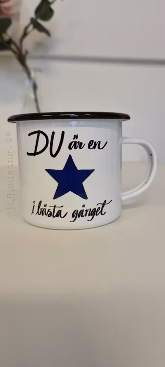 Emaljmugg Med dina ord & tankar
