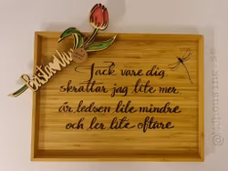 Bricka Bästa Vän med Tulpandekoration