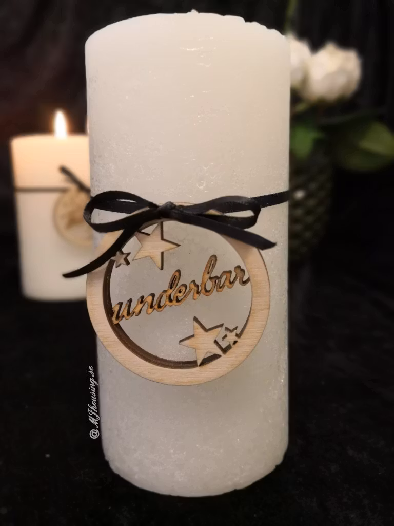 Ljusdekoration med dina ord & tankar