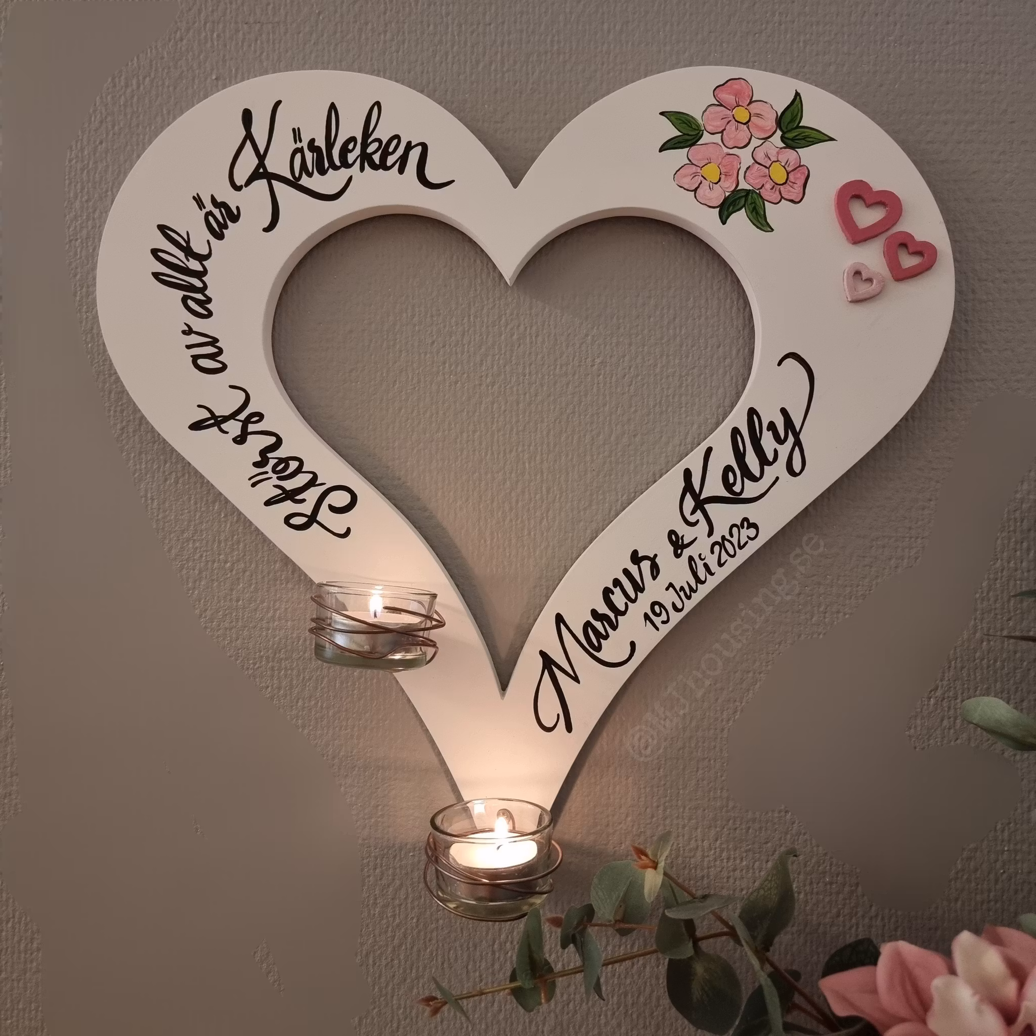 Vägghjärta med dina ord & tankar