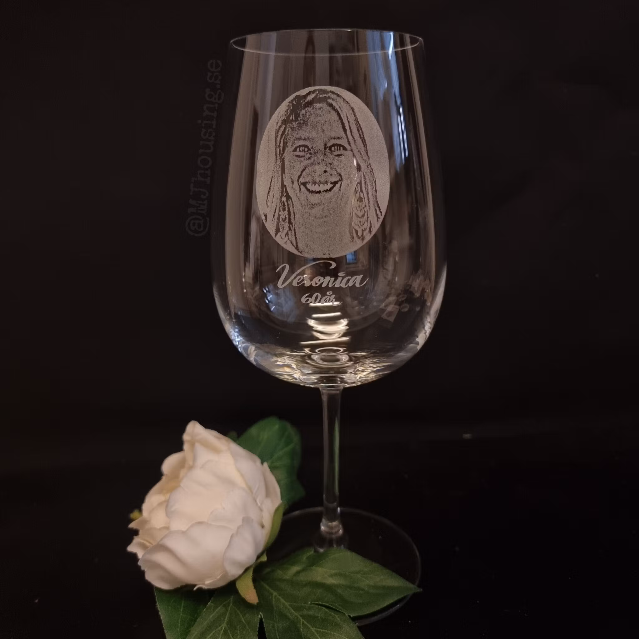 Graverat Vinglas XL Foto