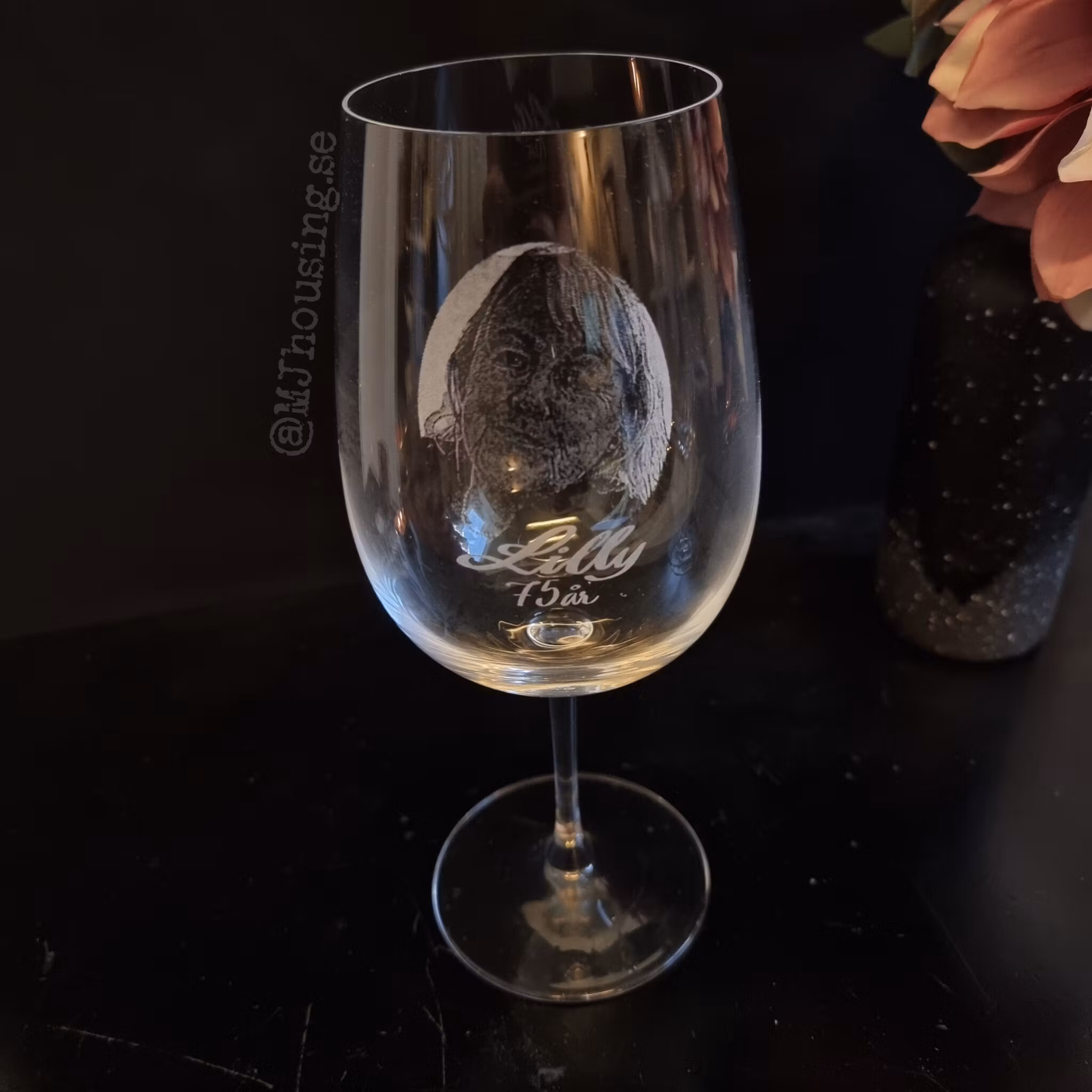 Graverat Vinglas XL Foto