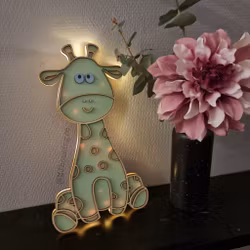 Giraffdekoration med Ledljus