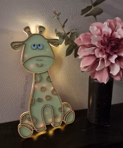 Giraffdekoration med Ledljus