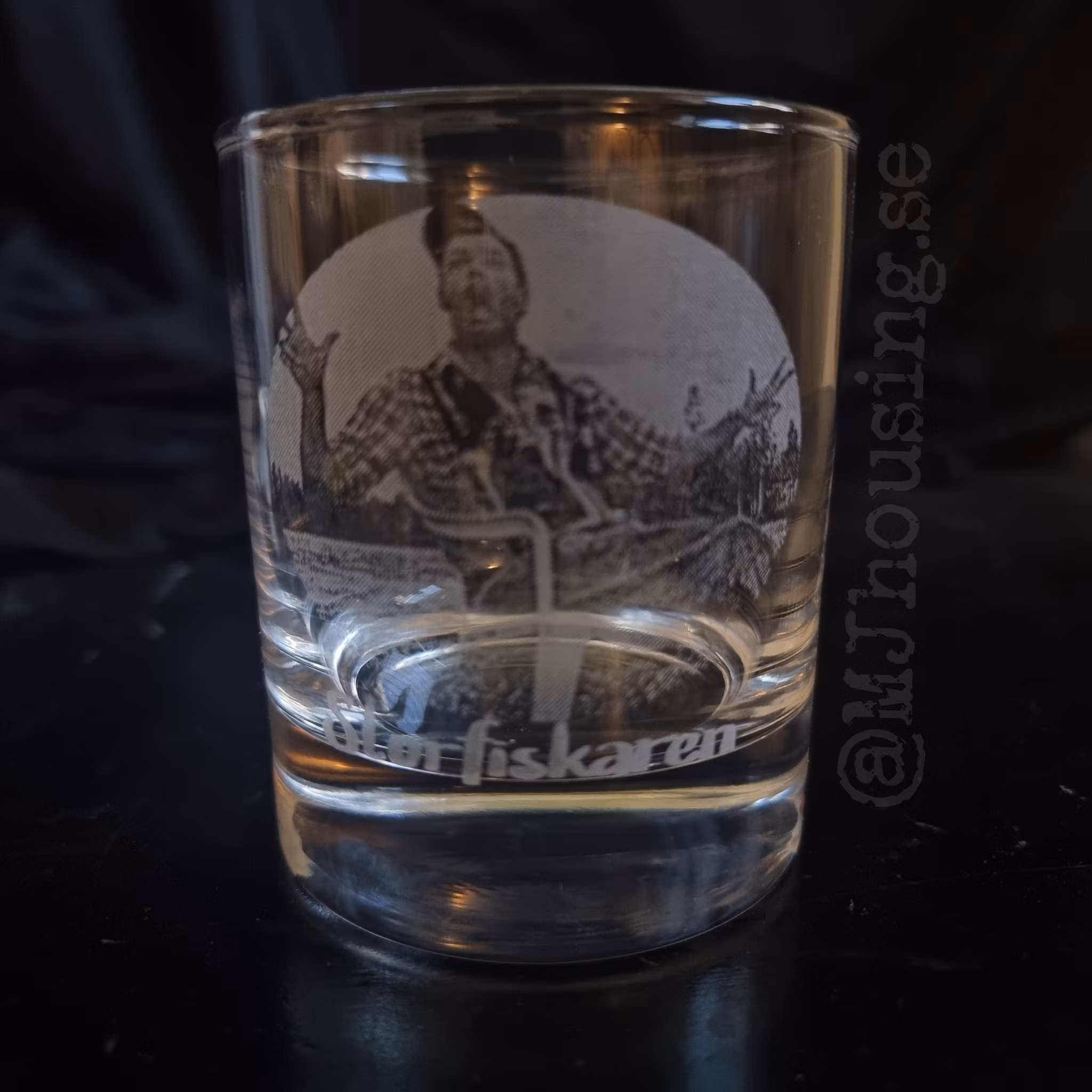 Graverat Whiskyglas