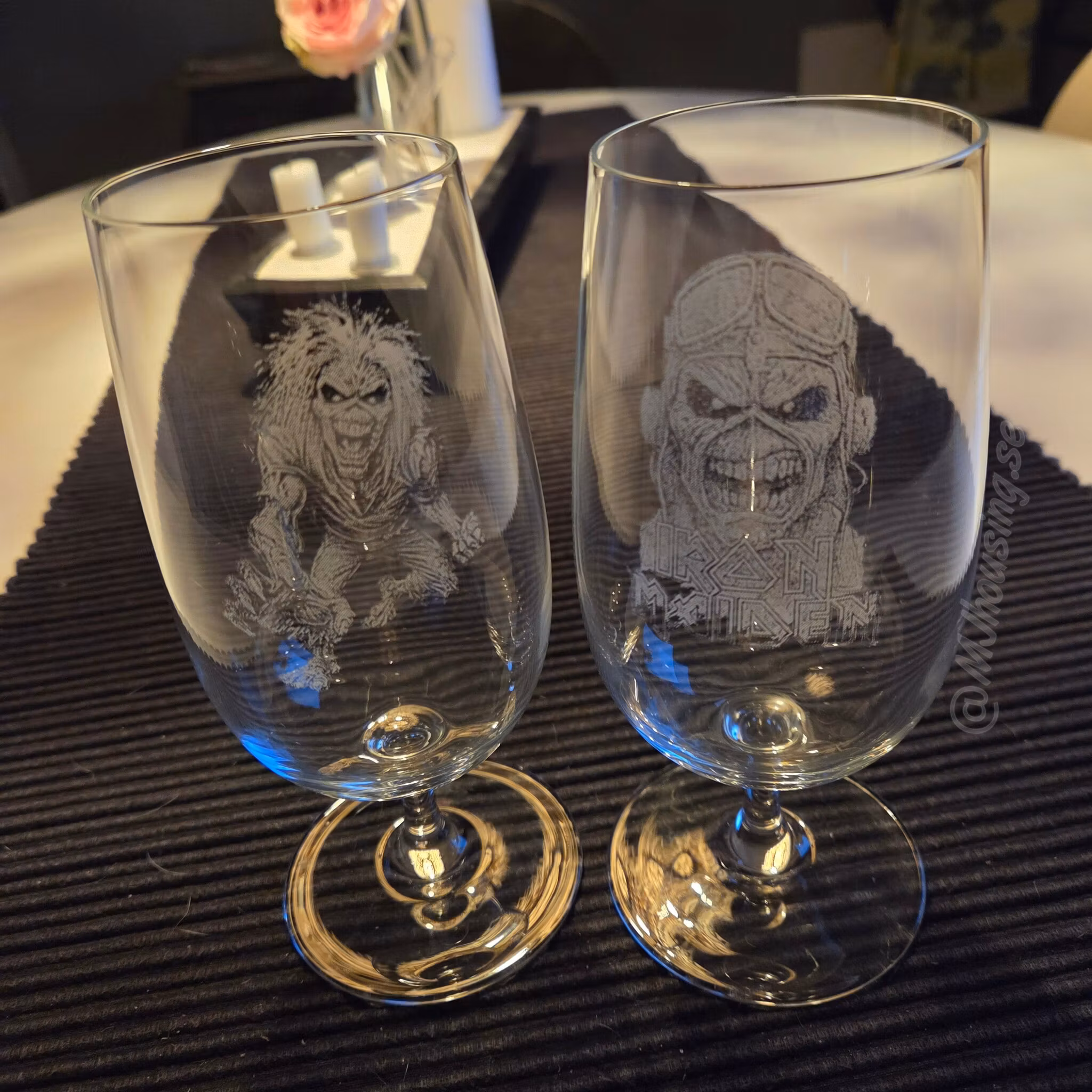 Graverat Ölglas L O G G A