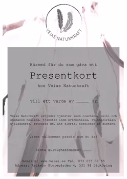 Presentkort Veias Naturkraft