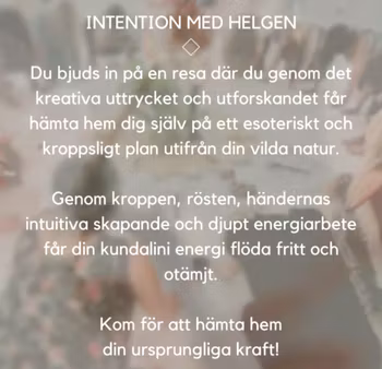 VILDKRAFT helgretreat 16-17 maj