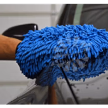 Chenille Mitt Microfiber vaskehanske 18x25 cm, Grønn farge