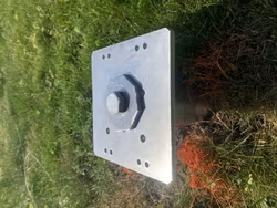 Monteringsplate ALU 6MM metall føtter til PVC rekkverk