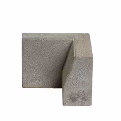 Kantstein Hjørne innv.| Grå | 20 x 20 x 8 x 15 cm