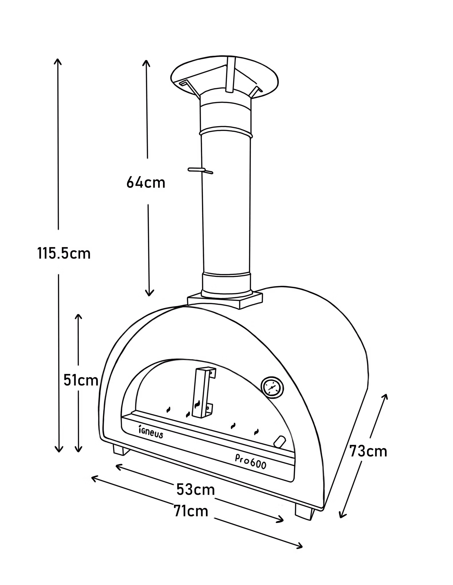 Pizzaovn Igneus Pro 600