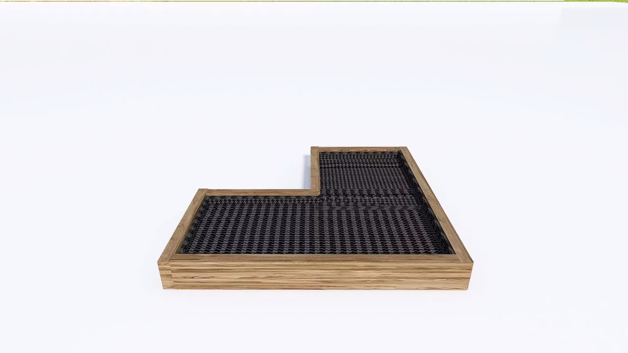 DYRKE Plantekasse Vinkel 175x175x20 GRÅ