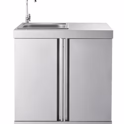 Stainless Collection - Modul med oppvaskbenk og oppbevaringsskap