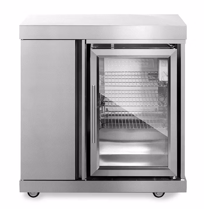 Stainless Collection - Modul med kjøleskap og oppbevaringsskap