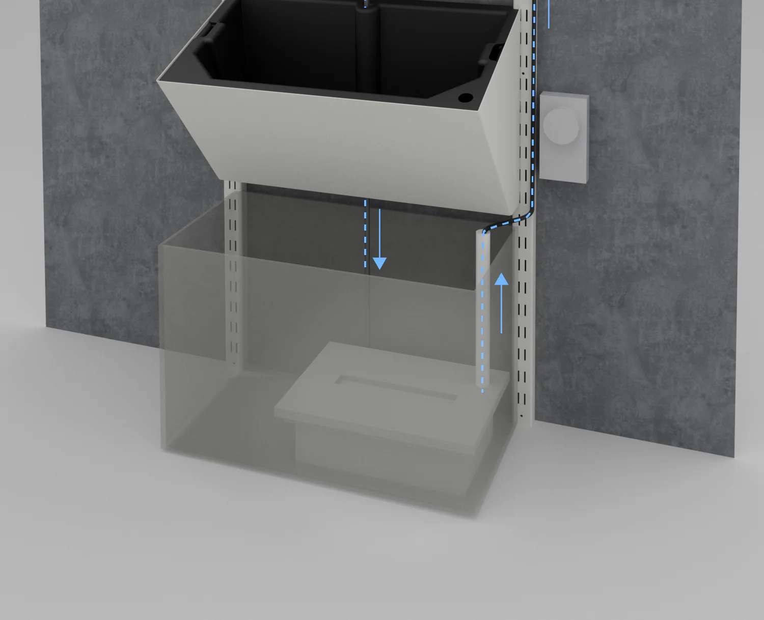 Selvvanningstank for nedgraving