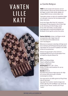 DIY set Lille Katt vuxen - Garn, mönster, markörer, rundsticka mm