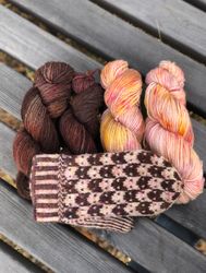 Garnpaket - Kanel & Dusty Roses 100 g