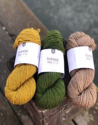Järbo Svensk ull 4 tr - Log House Brown 100 g