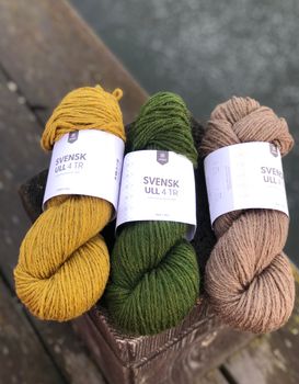 Järbo Svensk ull 4 tr - Log House Brown 100 g
