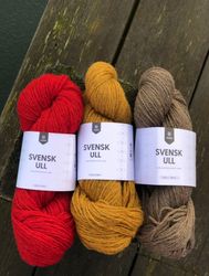 Järbo Svensk ull 3 tr - Log House Brown 100 g