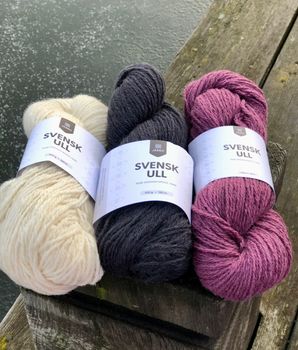 Järbo Svensk ull 3 tr - Heather Field 100 g