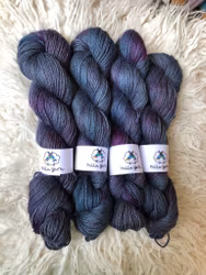 Handfärgad Llama Silk - Midnatt 50 g