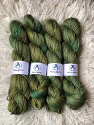 Handfärgad Llama Silk - Herb Garden 50 g