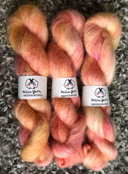 Milla Silk/Mohair - Persika 50 g