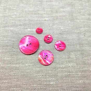 Knapp av pärlemor - Hot Pink 20 mm