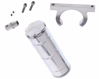 340202P, Servooljebehållare, polerad aluminium