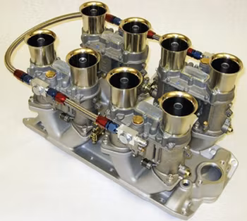 Chevy SB insug med 4 x Weber 48 IDA