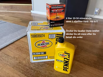 Ford Oljebyte !! 6 liter 20-50 mineralolja och 1 oljefilter 700 kr