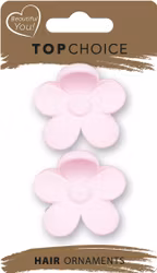 Top Choice Hårklämmor Diverse Matt Blomma 2-Pack 21190