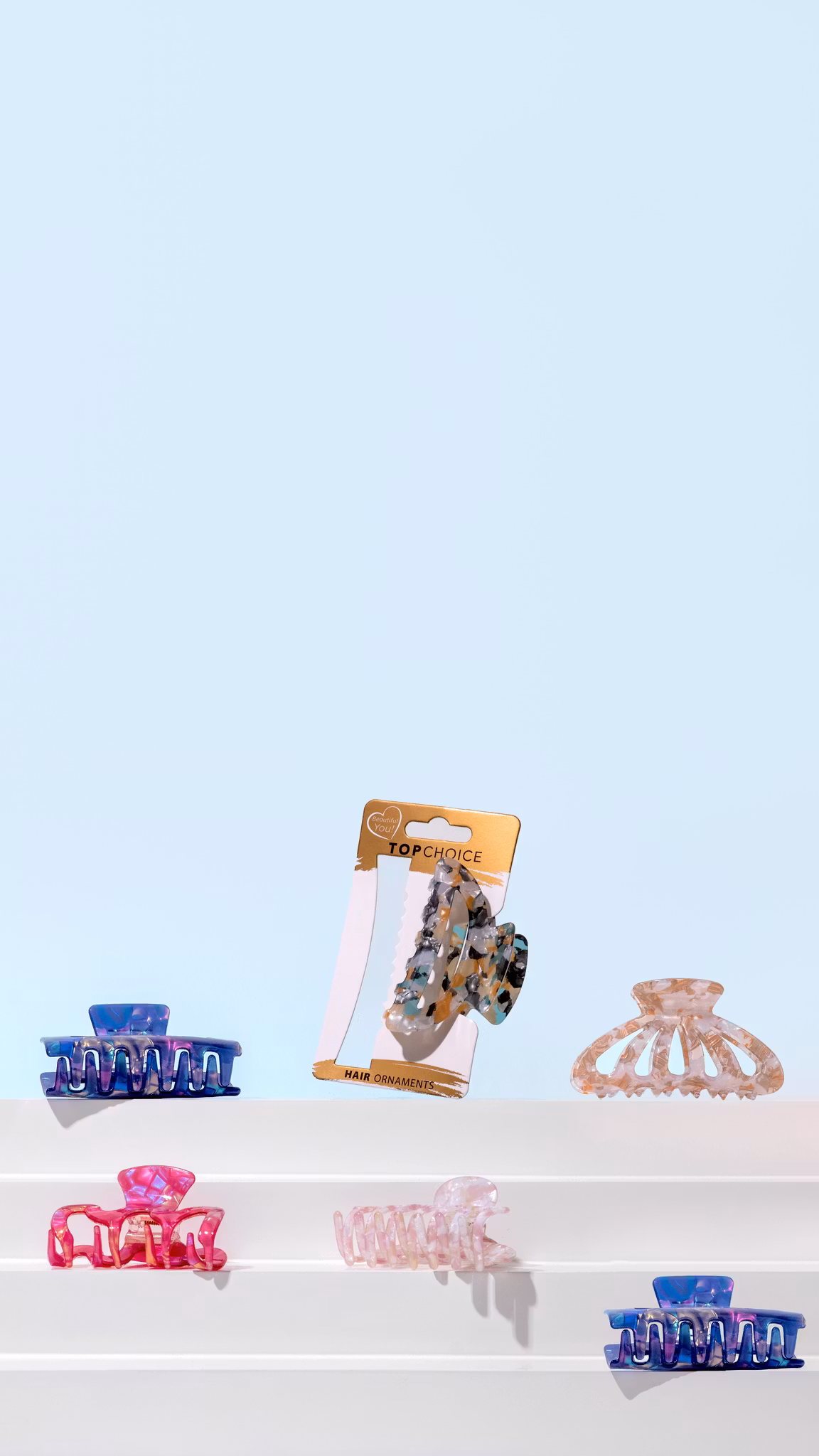 Top Choice Hårklämma Marble 28632