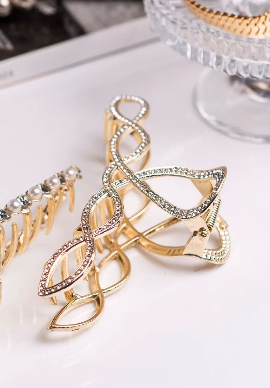 Top Choice Hårklämma Zircons L 20797