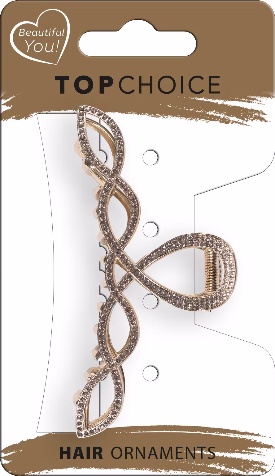 Top Choice Hårklämma Zircons L 20797