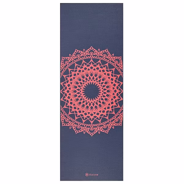 Yogamatta Navy Fleur Marrakesh 4 mm från Gaiam