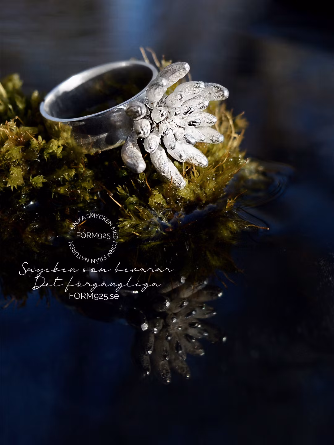 Silverring Flower Power storlek 52